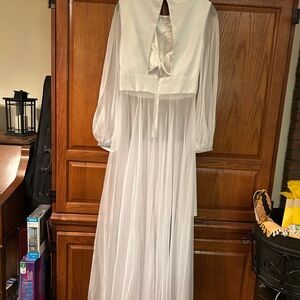 Elegant White Sheer Long Sleeve 2 piece Fun Fashion Wear! By Johnathan Kayne.